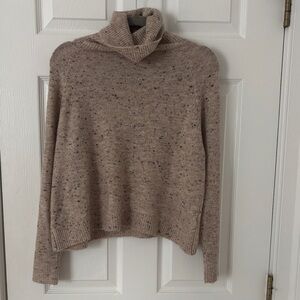 John + Jenn Speckled Beige Turtleneck Sweater